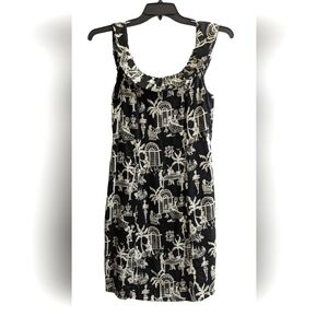 Lily Pulitzer "Late Night Toile" sz 8 dress excellent condition black and white